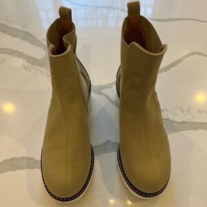 NWOT Anthropology canvas ankle boots